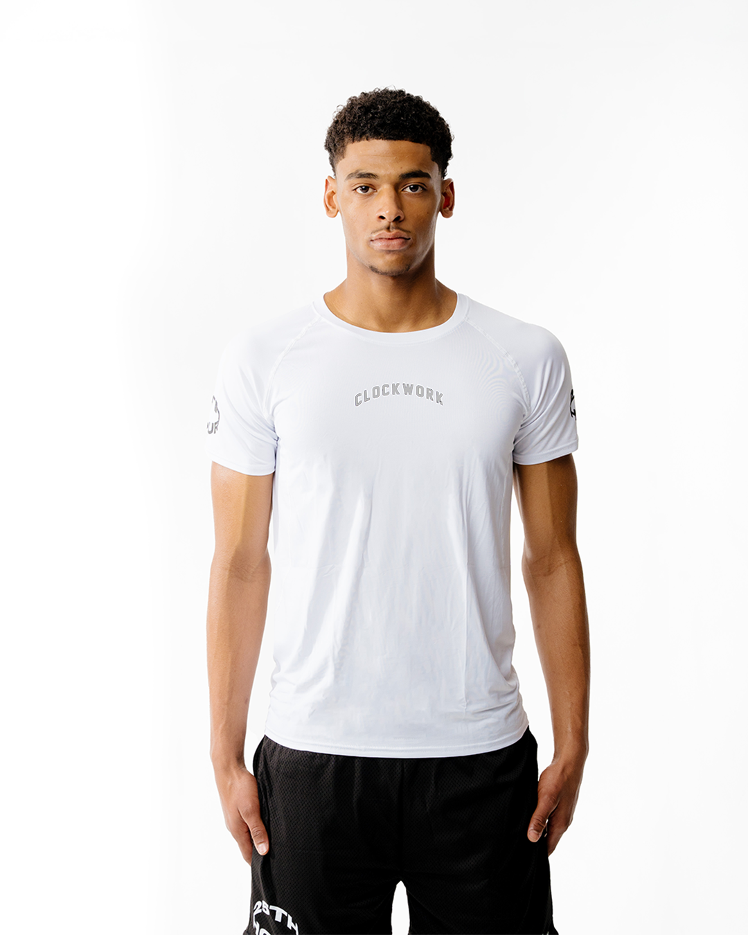 SILVER CLOCKWORK Compression Shirt - logo on both sleeves